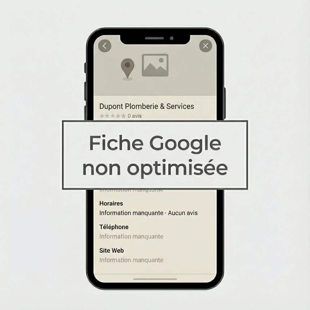 Fiche Google non optimisée